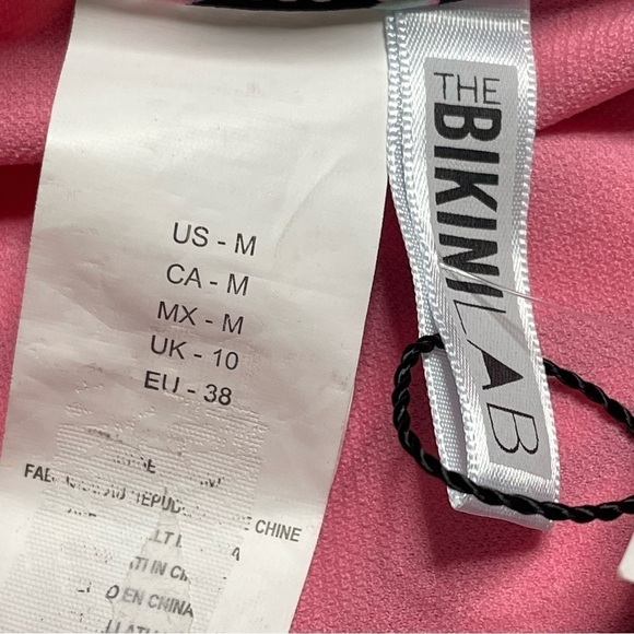 Bikini Lab Wild Child High Waist Bikini Bottoms M Pink Zebra - Picture 13 of 14